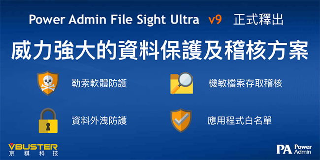 PA File Sight v9 強力上市｜勒索軟體防護｜資料外洩防護｜機敏檔案存取稽核｜應用程式白名單